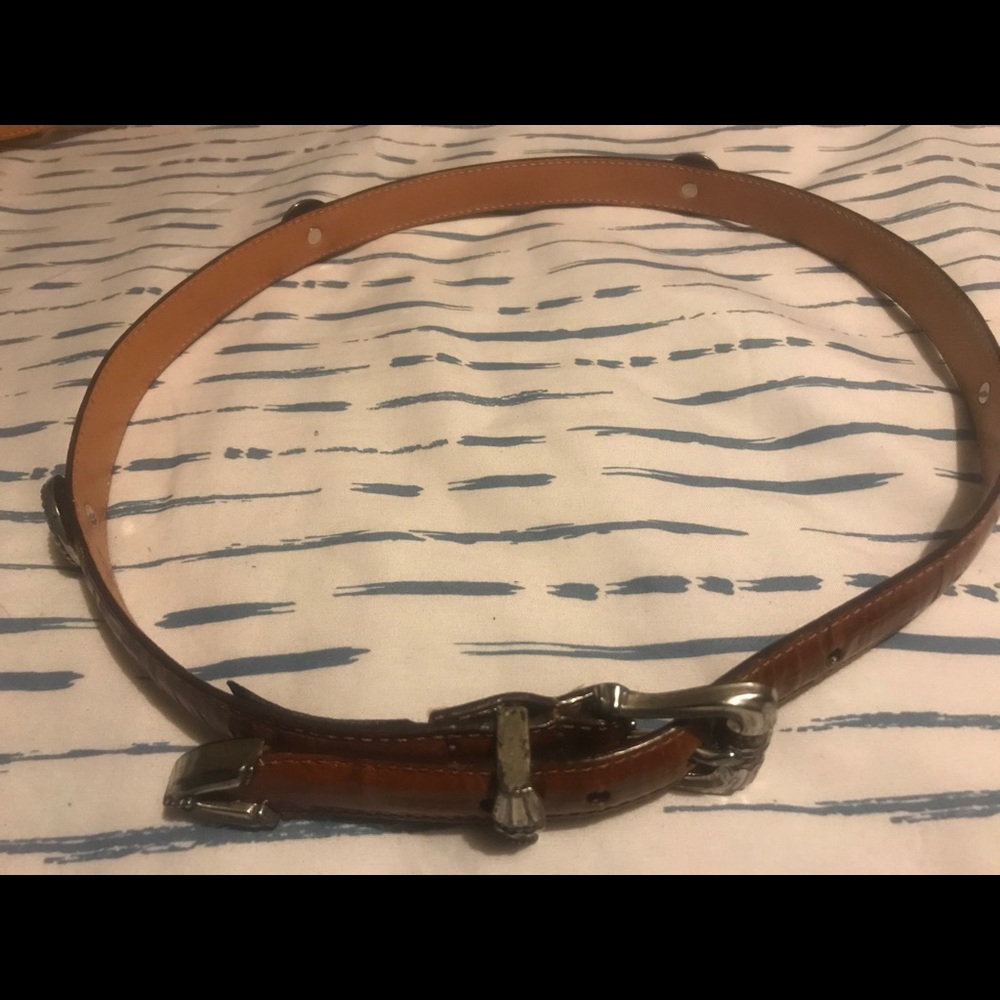 Tan Brighton Belt Silver Accents Size M